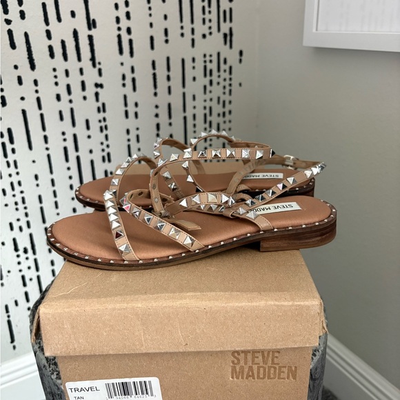 Steve Madden Shoes - Steve Madden Brown Studded Sandals